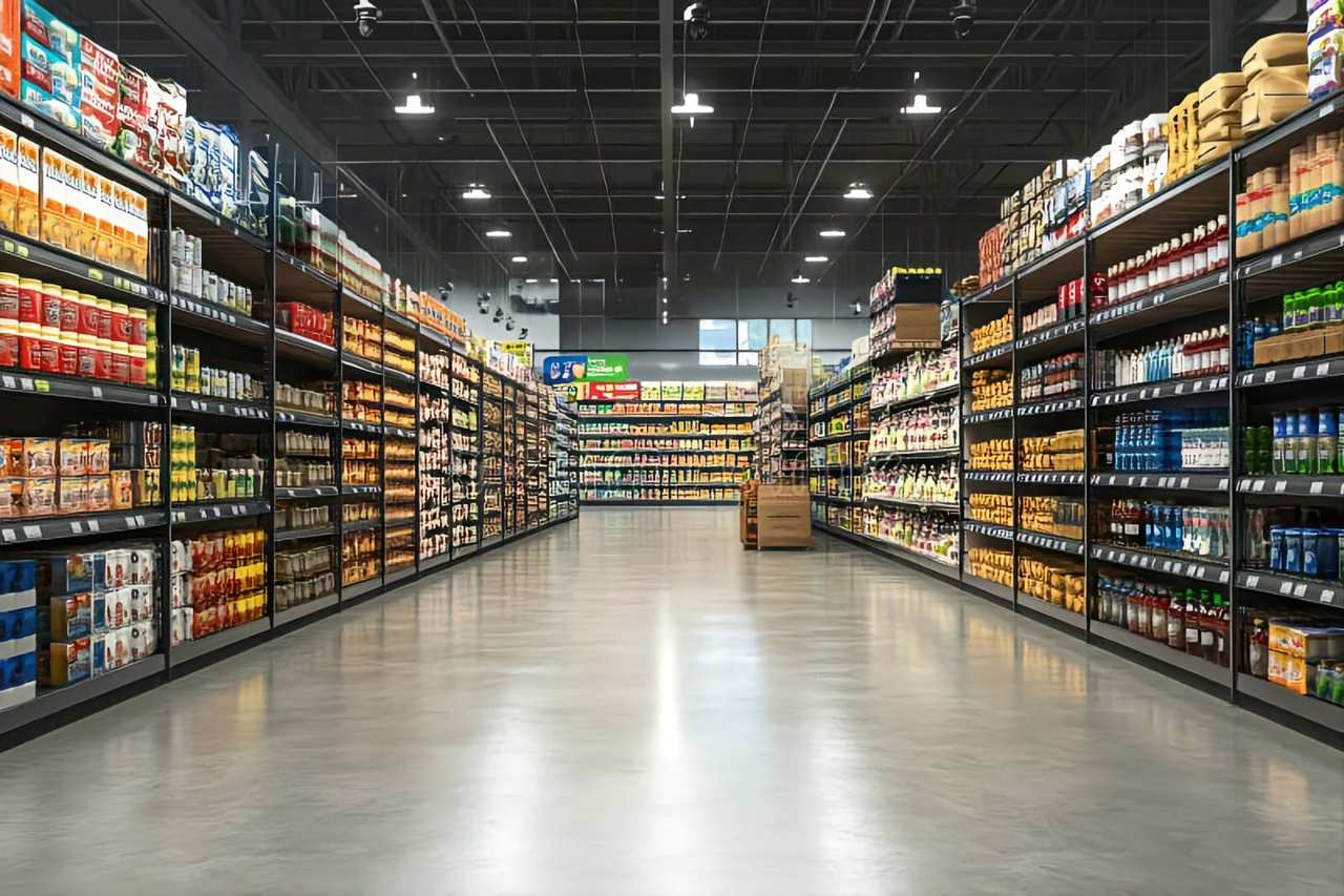 Retail shelf with press-on nails