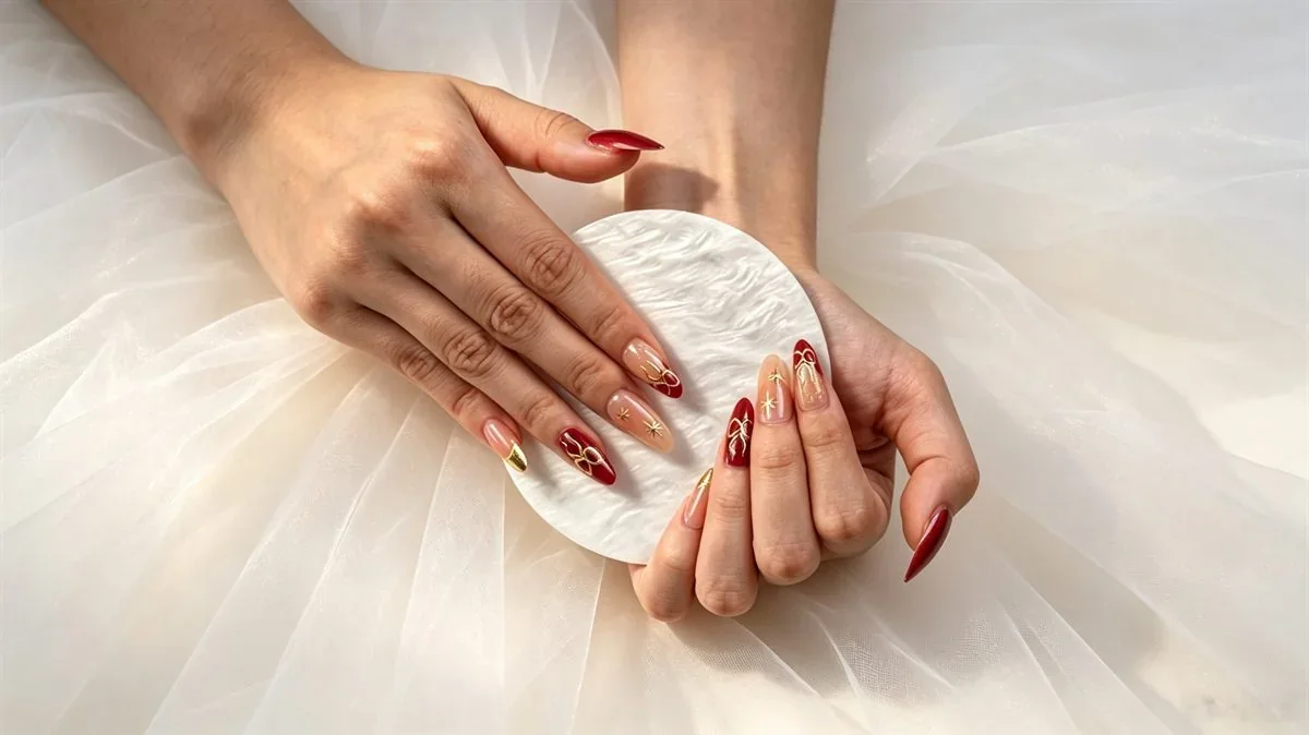 Long Luxury Couture Butterfly Handmade Press-On Nails